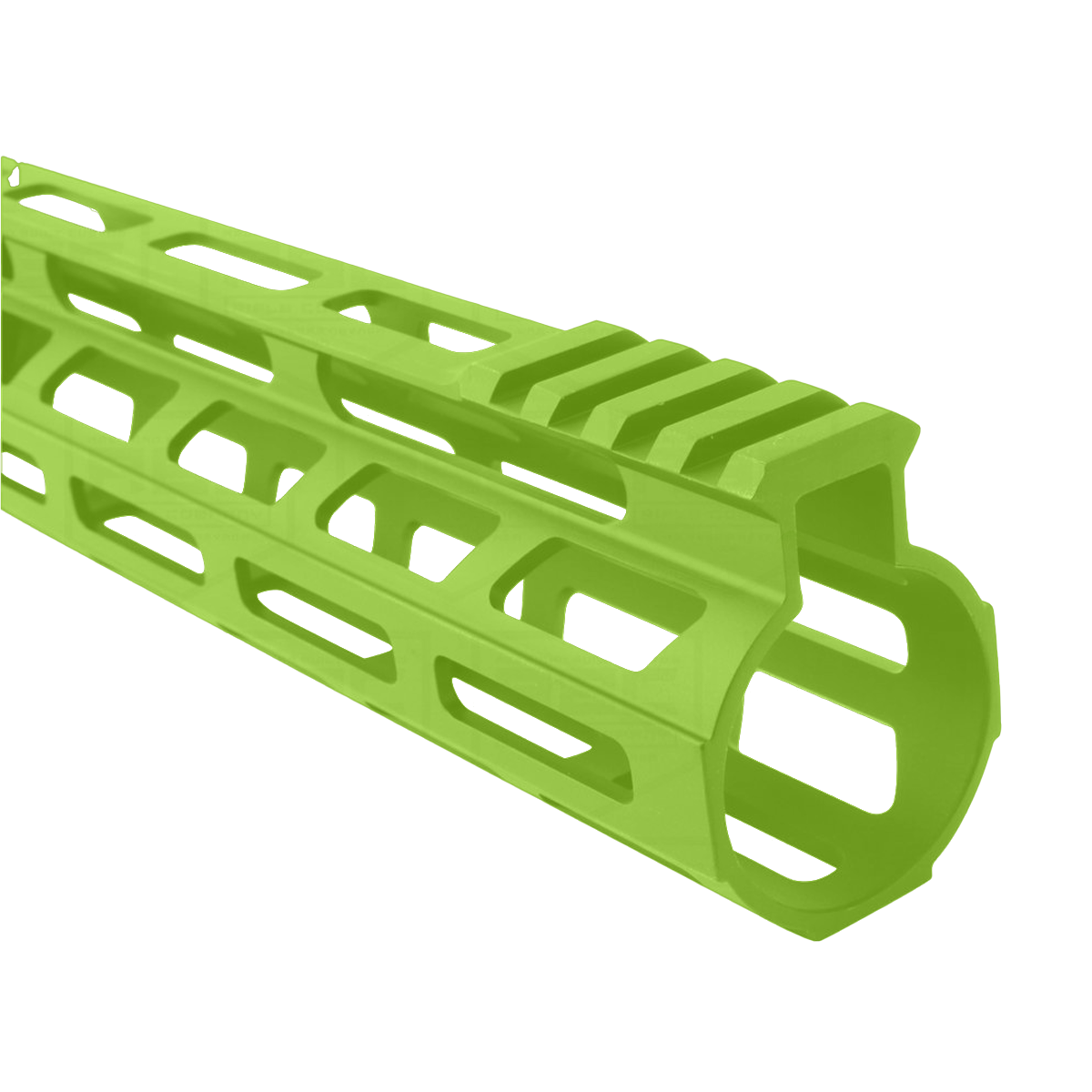 AR-15 M-Lok 12" Super Slim Free Float Hybrid Top Cut Handguard - Zombie Gold