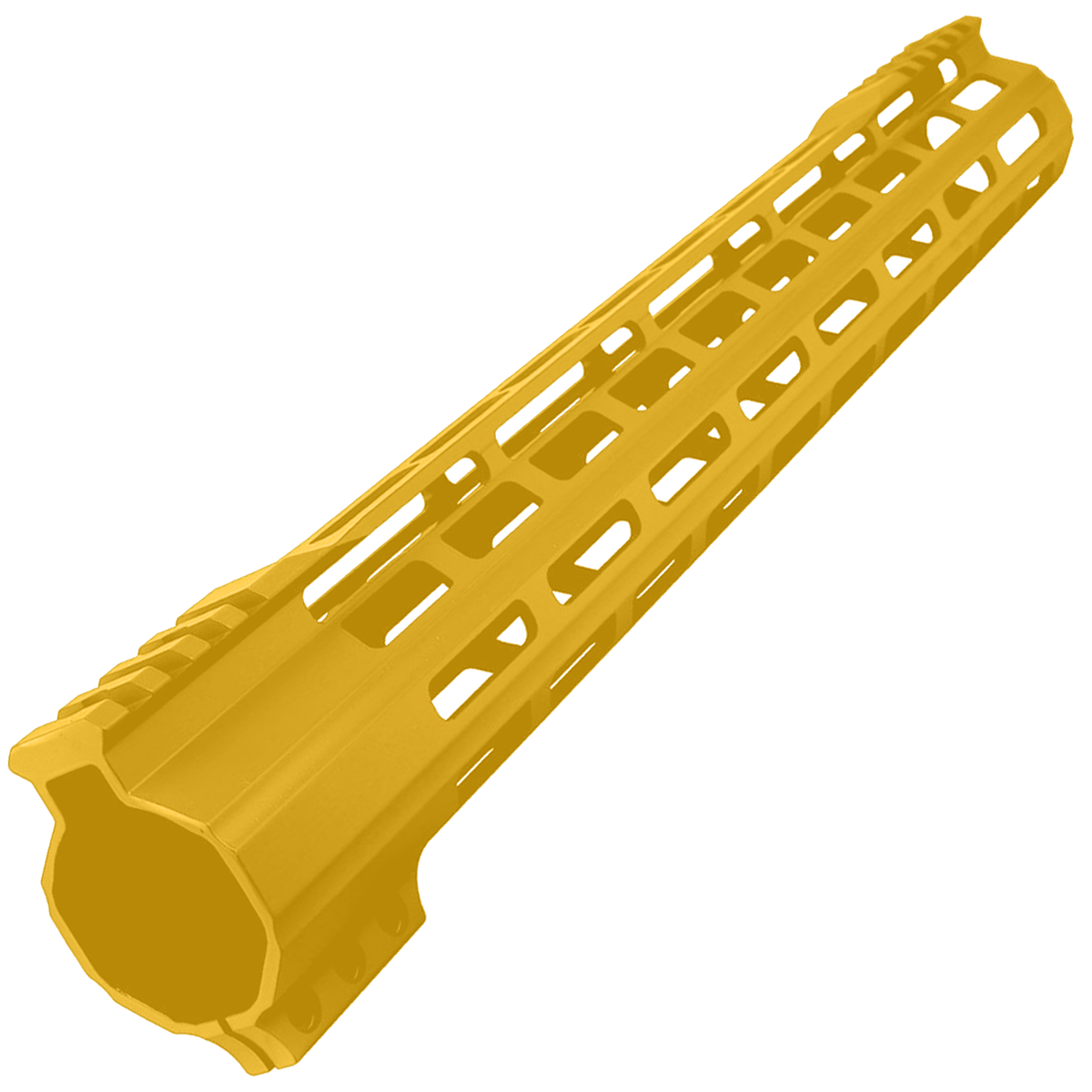 AR-15 M-Lok 15" Super Slim Free Float Hybrid Top Cut Handguard-Cerakote Gold