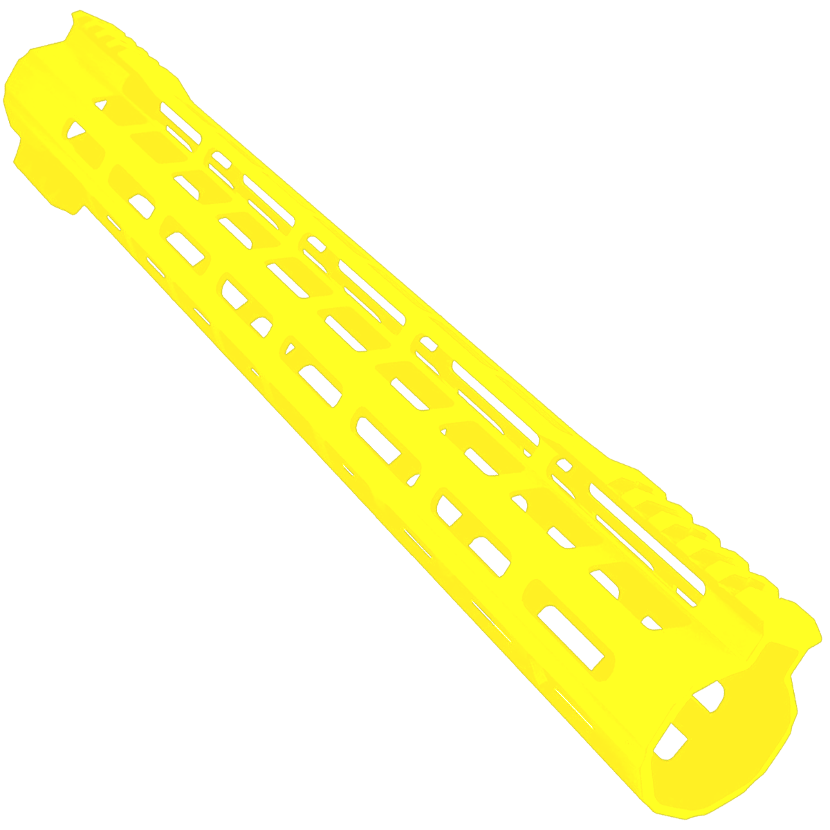 AR-15 M-Lok 15" Super Slim Free Float Hybrid Top Cut Handguard-Cerakote Lemon Zest