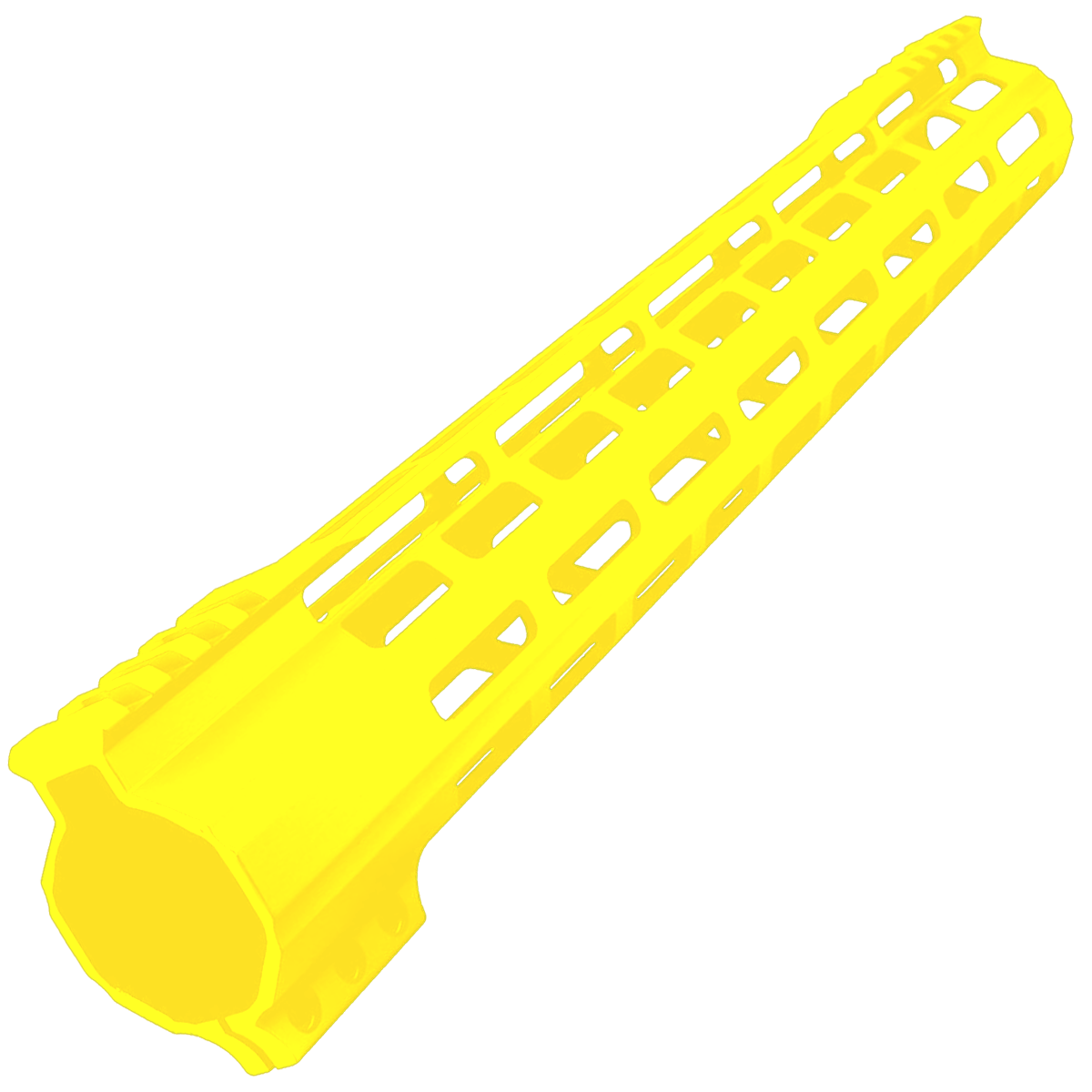 AR-15 M-Lok 15" Super Slim Free Float Hybrid Top Cut Handguard-Cerakote Lemon Zest