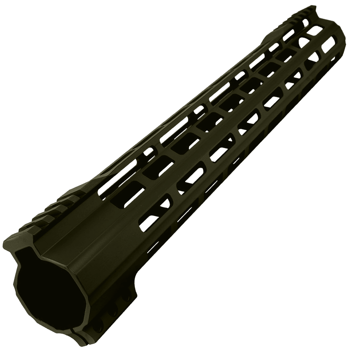 AR-15 M-Lok 15" Super Slim Free Float Hybrid Top Cut Handguard - Cerakote Magpul ODG