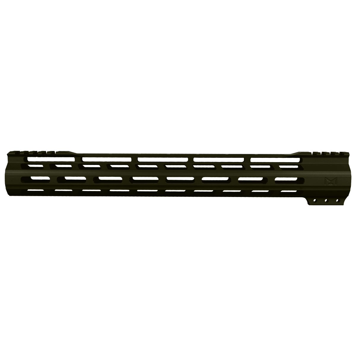 AR-15 M-Lok 15" Super Slim Free Float Hybrid Top Cut Handguard - Cerakote Magpul ODG