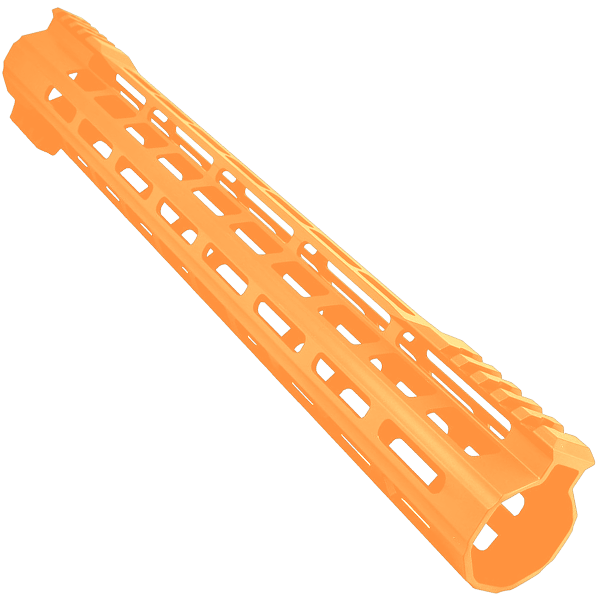 AR-15 M-Lok 15" Super Slim Free Float Hybrid Top Cut Handguard-Cerakote Tequila Sunrise Orange