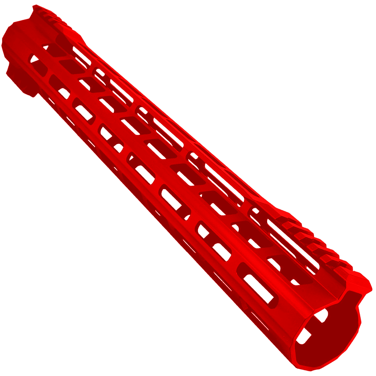 AR-15 M-Lok 15" Super Slim Free Float Hybrid Top Cut Handguard-Cerakote Red
