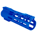 AR-15 M-Lok 7" Super Slim Free Float Hybrid Top Cut Handguard - Flame Blue