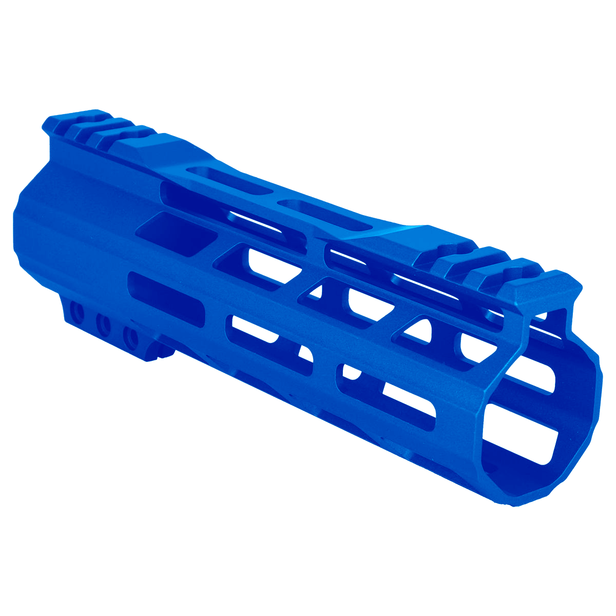 AR-15 M-Lok 7" Super Slim Free Float Hybrid Top Cut Handguard - Flame Blue