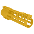 AR-15 M-Lok 7" Super Slim Free Float Hybrid Top Cut Handguard-Cerakote Gold