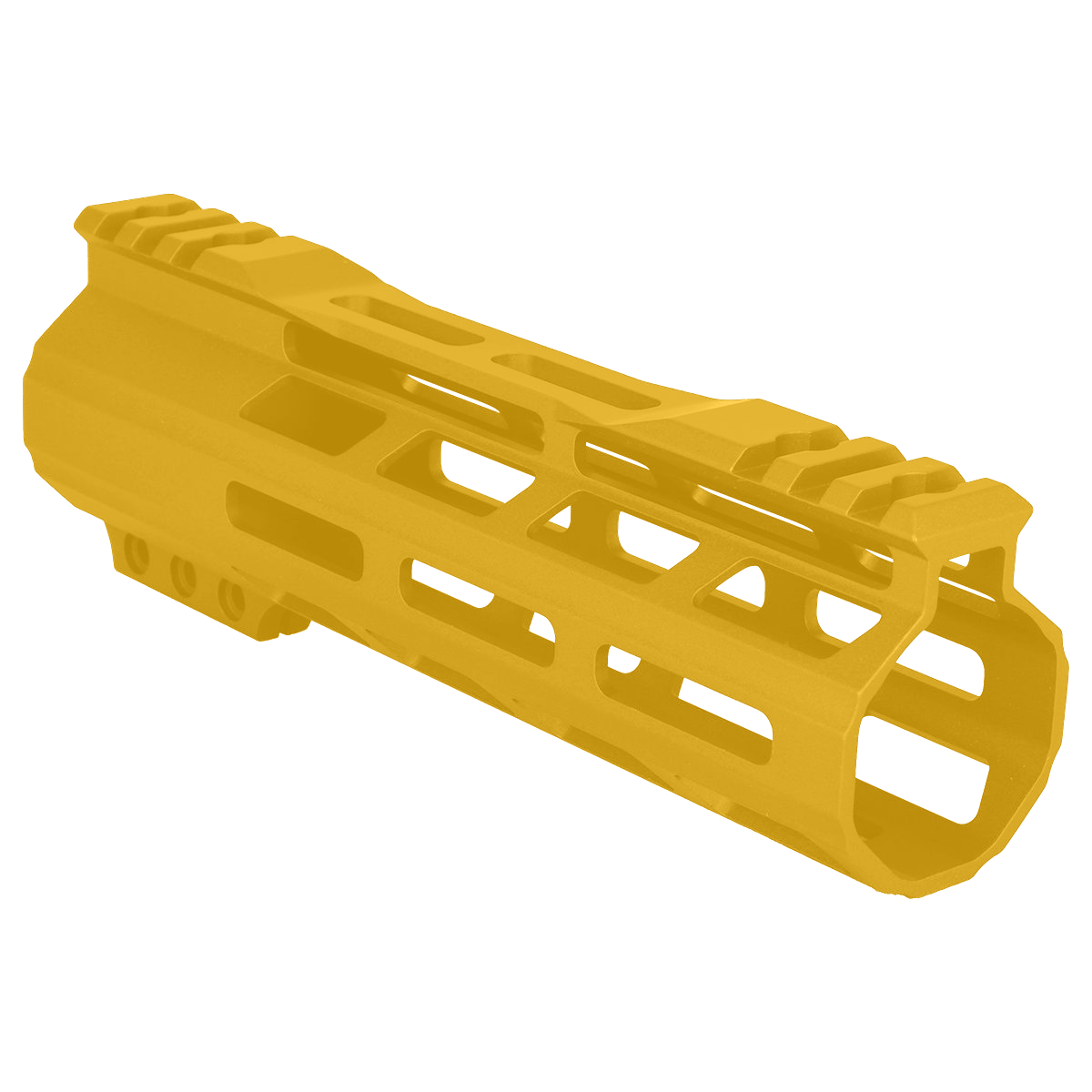 AR-15 M-Lok 7" Super Slim Free Float Hybrid Top Cut Handguard-Cerakote Gold