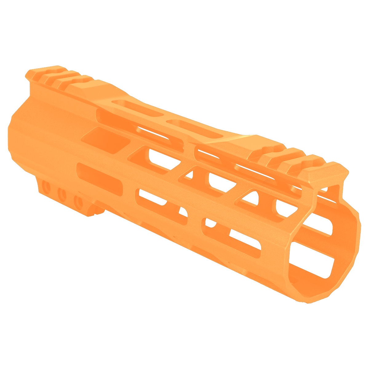 AR-15 M-Lok 7" Super Slim Free Float Hybrid Top Cut Handguard-Cerakote Tequila Sunrise Orange