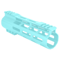 AR-15 M-Lok 7" Super Slim Free Float Hybrid Top Cut Handguard - Robins Egg Blue