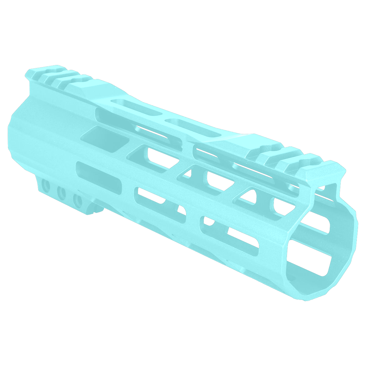 AR-15 M-Lok 7" Super Slim Free Float Hybrid Top Cut Handguard - Robins Egg Blue