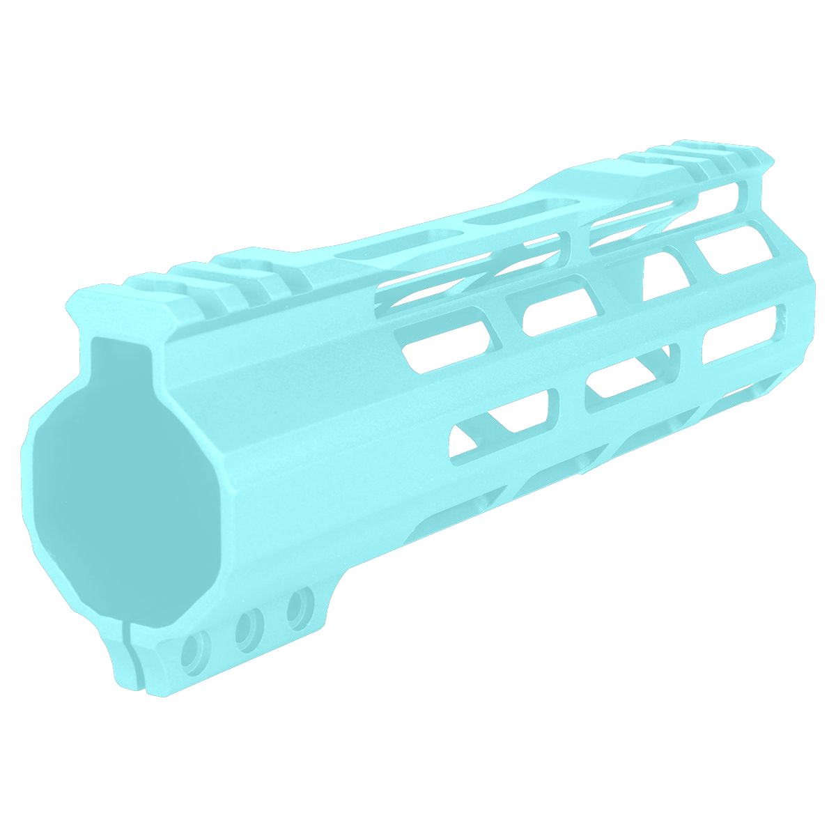 AR-15 M-Lok 7" Super Slim Free Float Hybrid Top Cut Handguard - Robins Egg Blue