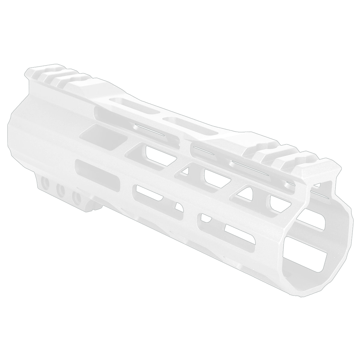 AR-15 M-Lok 7" Super Slim Free Float Hybrid Top Cut Handguard-Cerakote White