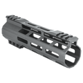AR-15 M-Lok 7" Super Slim Free Float Hybrid Top Cut Handguard-Cerakote Tungsten