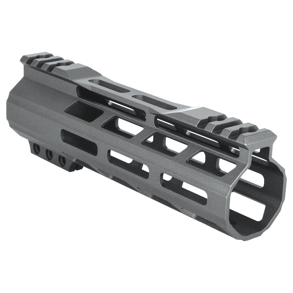 AR-15 M-Lok 7" Super Slim Free Float Hybrid Top Cut Handguard-Cerakote Tungsten