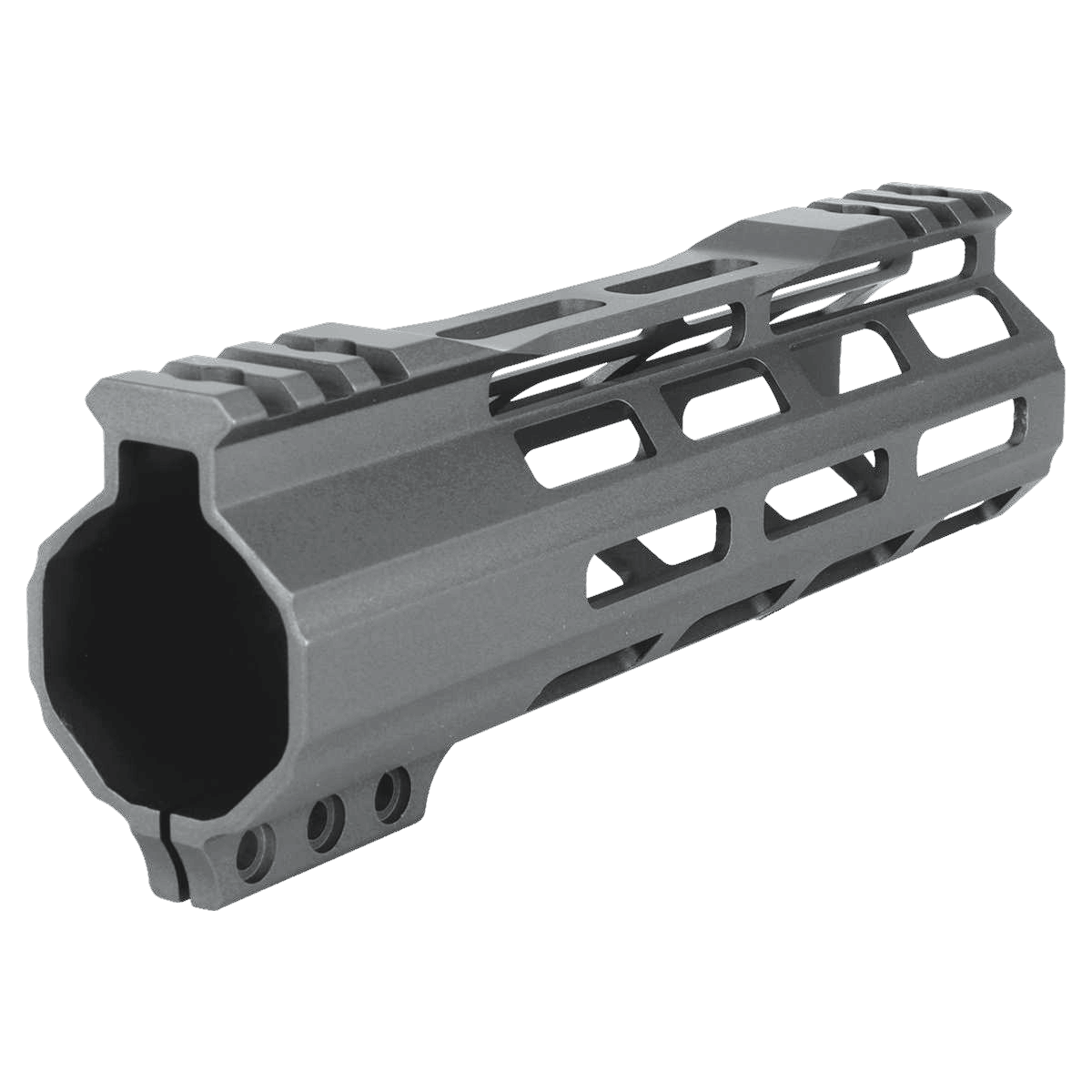 AR-15 M-Lok 7" Super Slim Free Float Hybrid Top Cut Handguard-Cerakote Tungsten