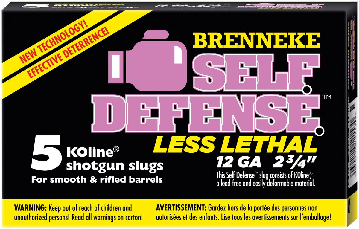 BRENNEKE SELF DEFENSE LESS LETHEL LEAD FREE SABOT 12GA 2.75 IN 1/3 OZ 5-RD