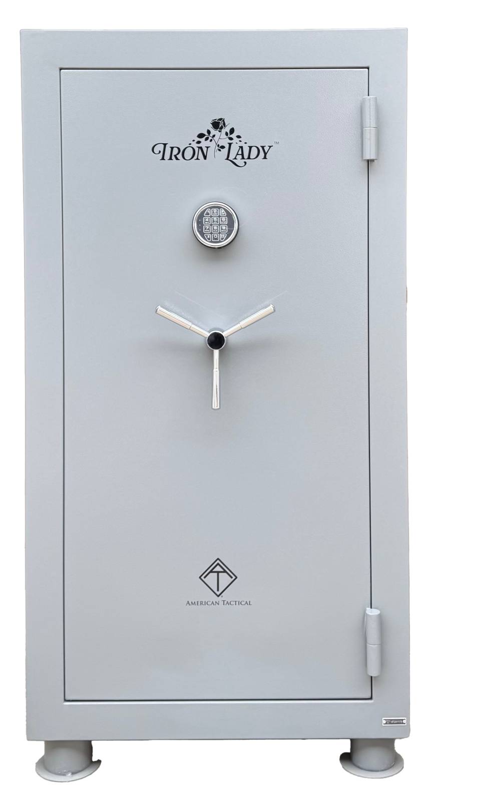ATI IRON LADY MODEL L HOME SAFE 60"X32"X20" ELECTRONIC PANEL DBL FIRELINER FP 1200 GREY 29 GUN