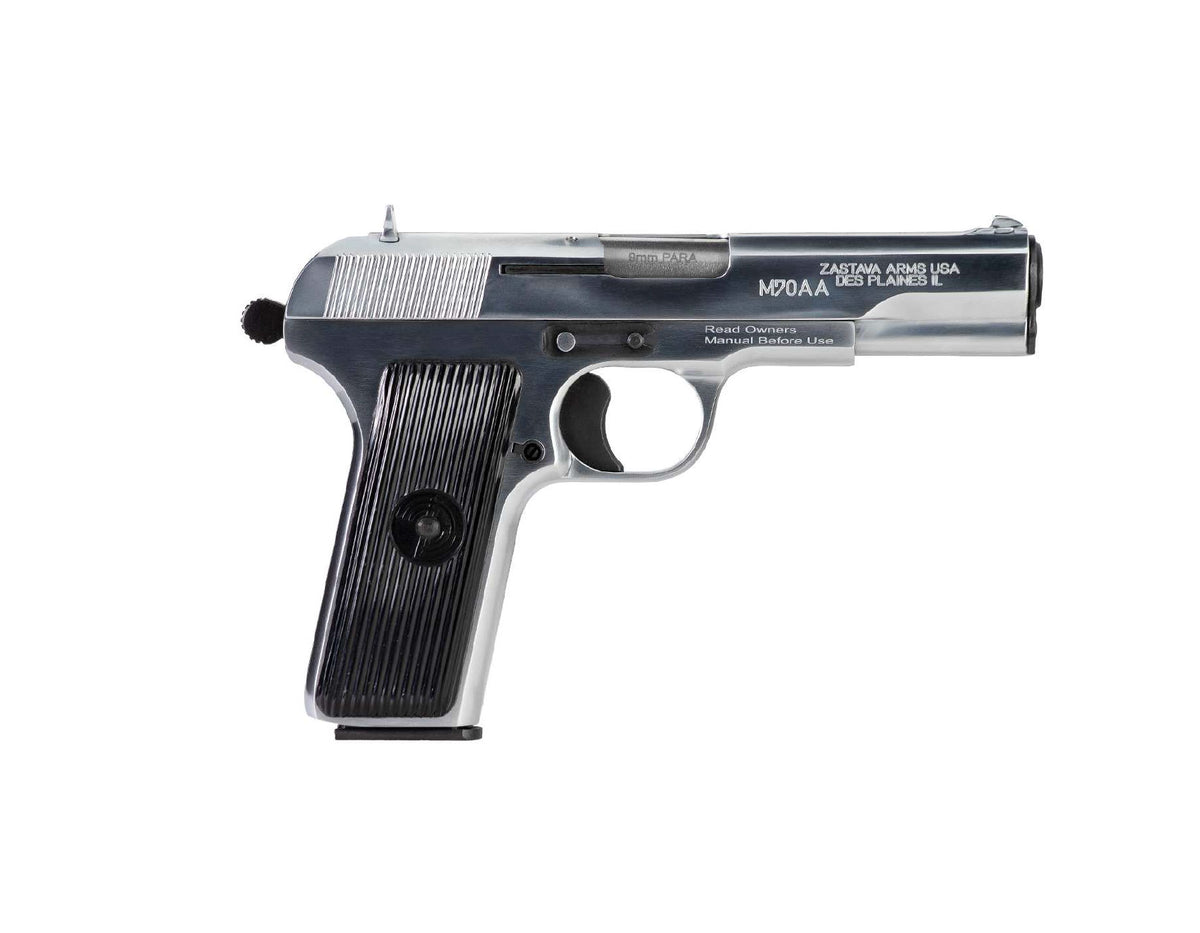 ZASTAVA M70AA 9MM CHROME PISTOL