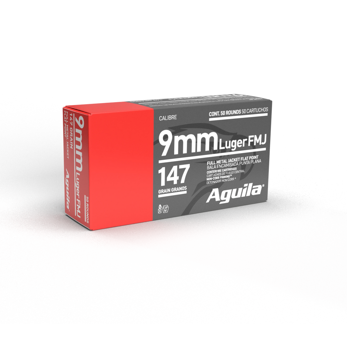 AGUILA 9MM FMJ FLAT PNT 147GR 50RD BX 20 BXS PER CS