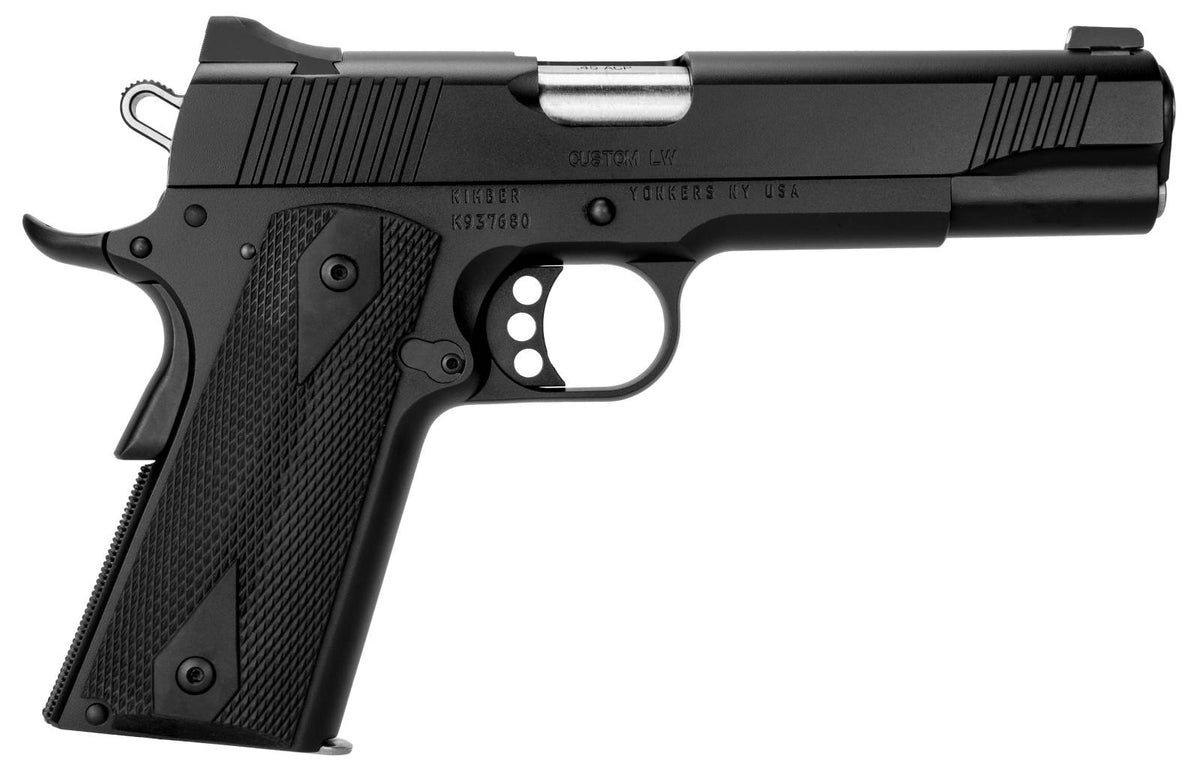 KIMBER 1911 CUSTOM LW BUNDLE 45ACP BLK 3-7RD MAGS, MFT HLSTR, MFT MAG HLSTR, RANGE BAG