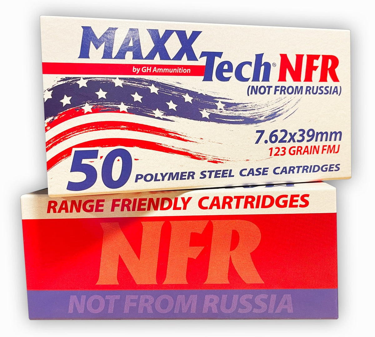 MAXXTECH 7.62X39 STEEL CASE 123GR FMJ 50RD BX/10BX PER CASE