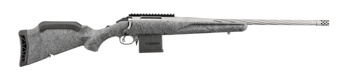 RUGER AMERICAN G2 204 RUGER RFL 20" SPIRAL FLUTD, GRAY SPLATTER 10RD