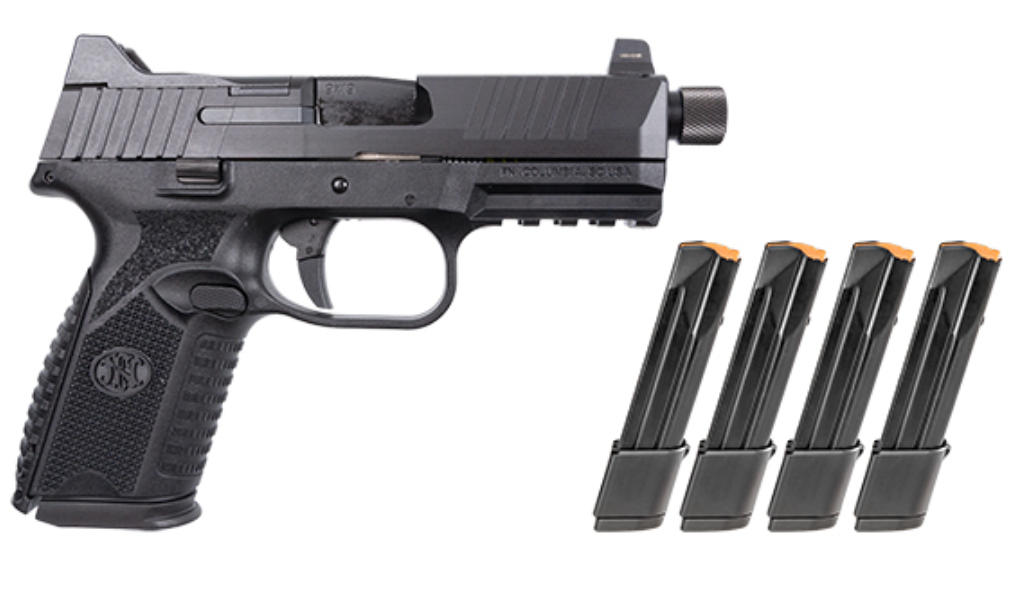FN 509 M TACTICAL BUNDLE BLACK 9MM 4.5" 1-15RD 4-24RD MAGS