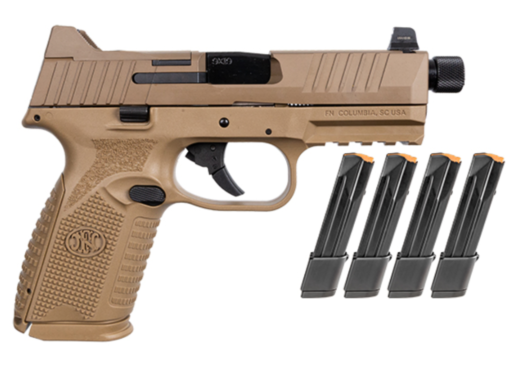 FN 509 M TACTICAL BUNDLE FDE 9MM 4.5" 1-15RD 4-24RD MAGS