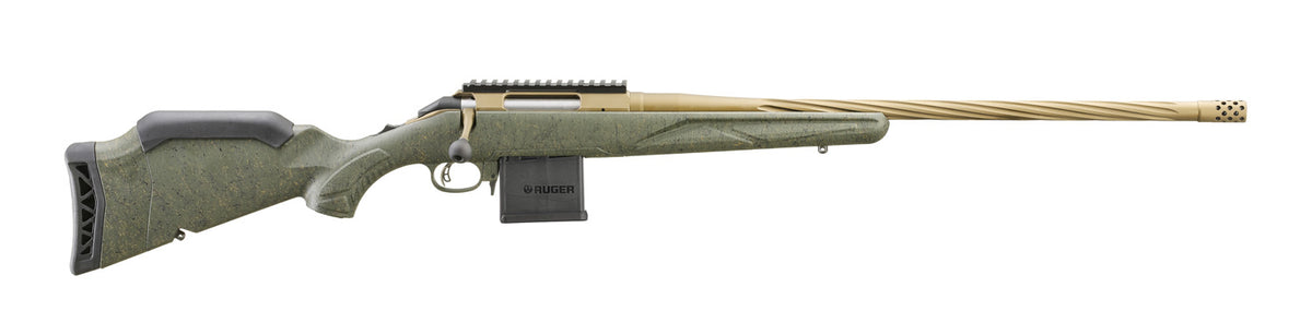 RUGER AMERICAN G2 PRED RFL 204 RUGER 22" T.B. SPIRAL BBL, GRN SPLTR,BRNT BRNZ 10RD