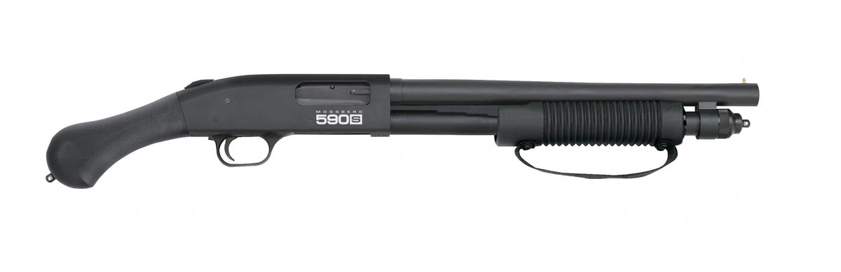 MOSSBERG 590S SHOCKWAVE 12G 14.375" 8+1RD BLACK, BEAD SIGHT