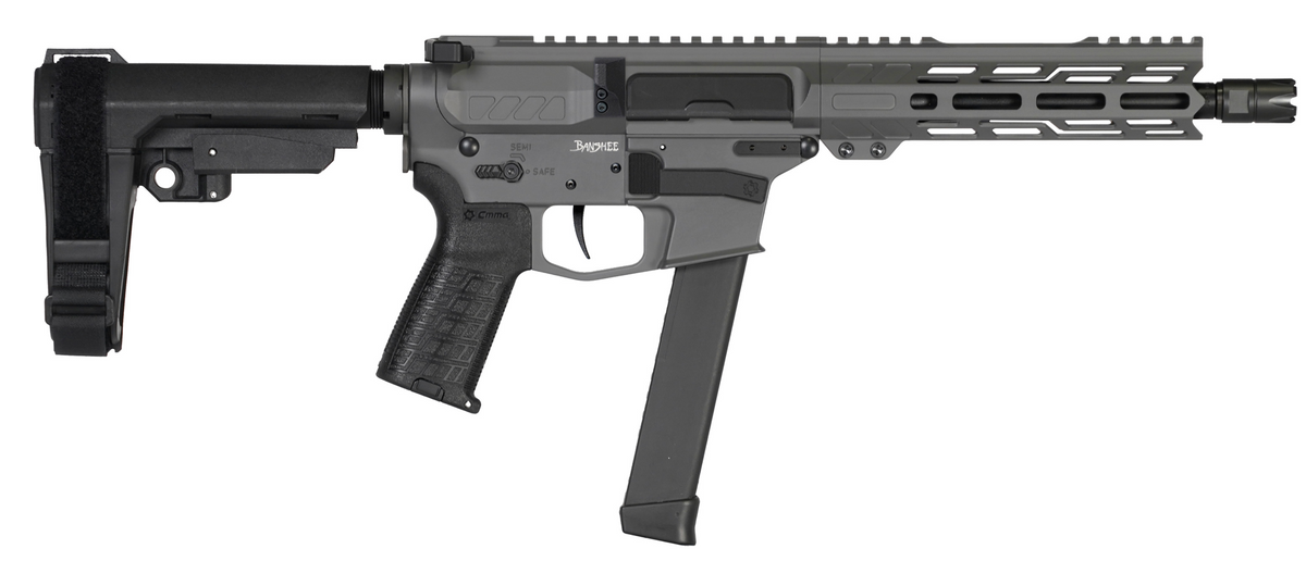 CMMG PISTOL, BANSHEE, MKGS, 9MM, 8", TUNGSTEN W/ADJ RIP BRACE