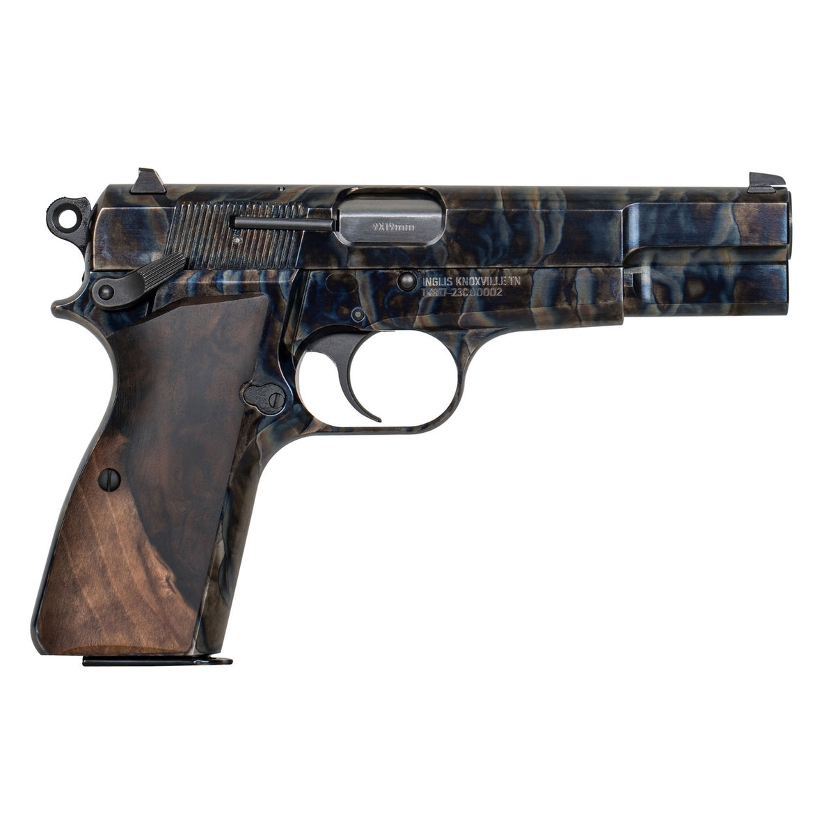 SDS MAC INGLIS GP-35 9 MM PSTL CASE COLORED WALNUT GRPS