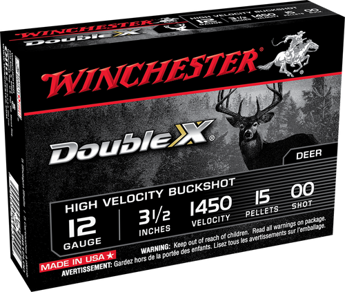 12GA 2-1/2" 00BUCK 15 PELLETS 5RD