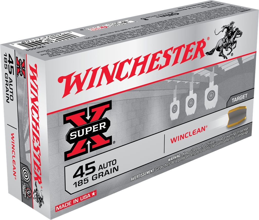 .45AUTO 185GR WINCLEAN 50RDS