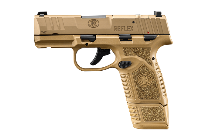 FN REFLEX MRD MS 9MM FDE PSTL 3.3" 1-11RD 1-15RD