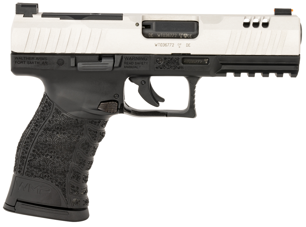 WALTHER WMP 22WMR PSTL 4.3" BLK/STS OPTIC READY 2-15RDS