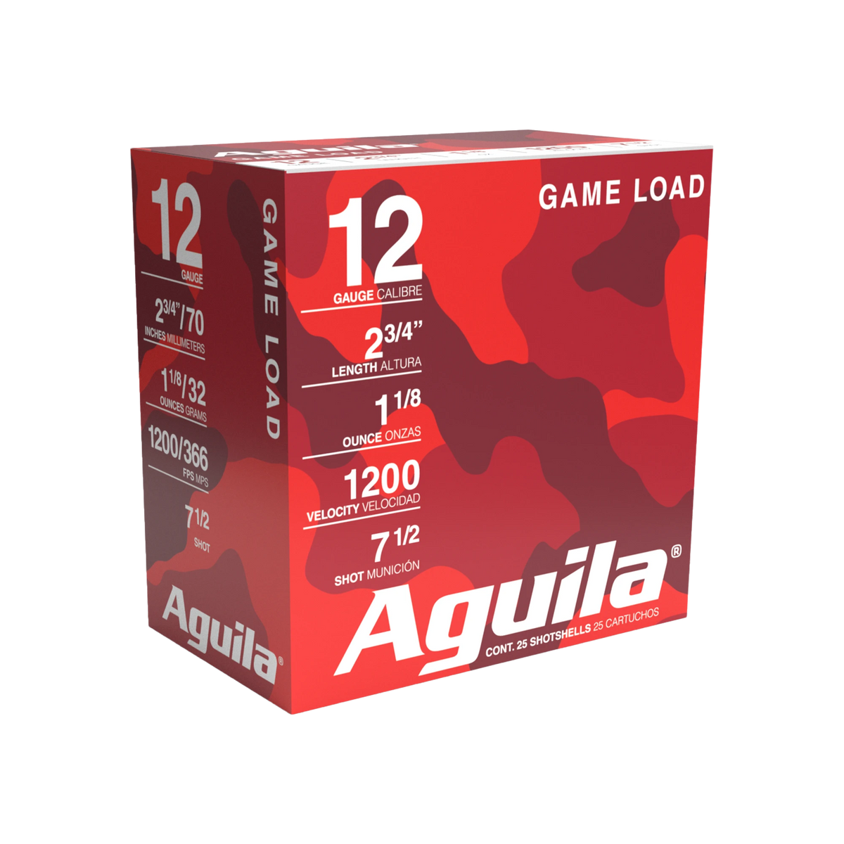 AGUILA 12GA 2 3/4" 1-1/8OZ 7.5 25RD 10 BXS PER CS