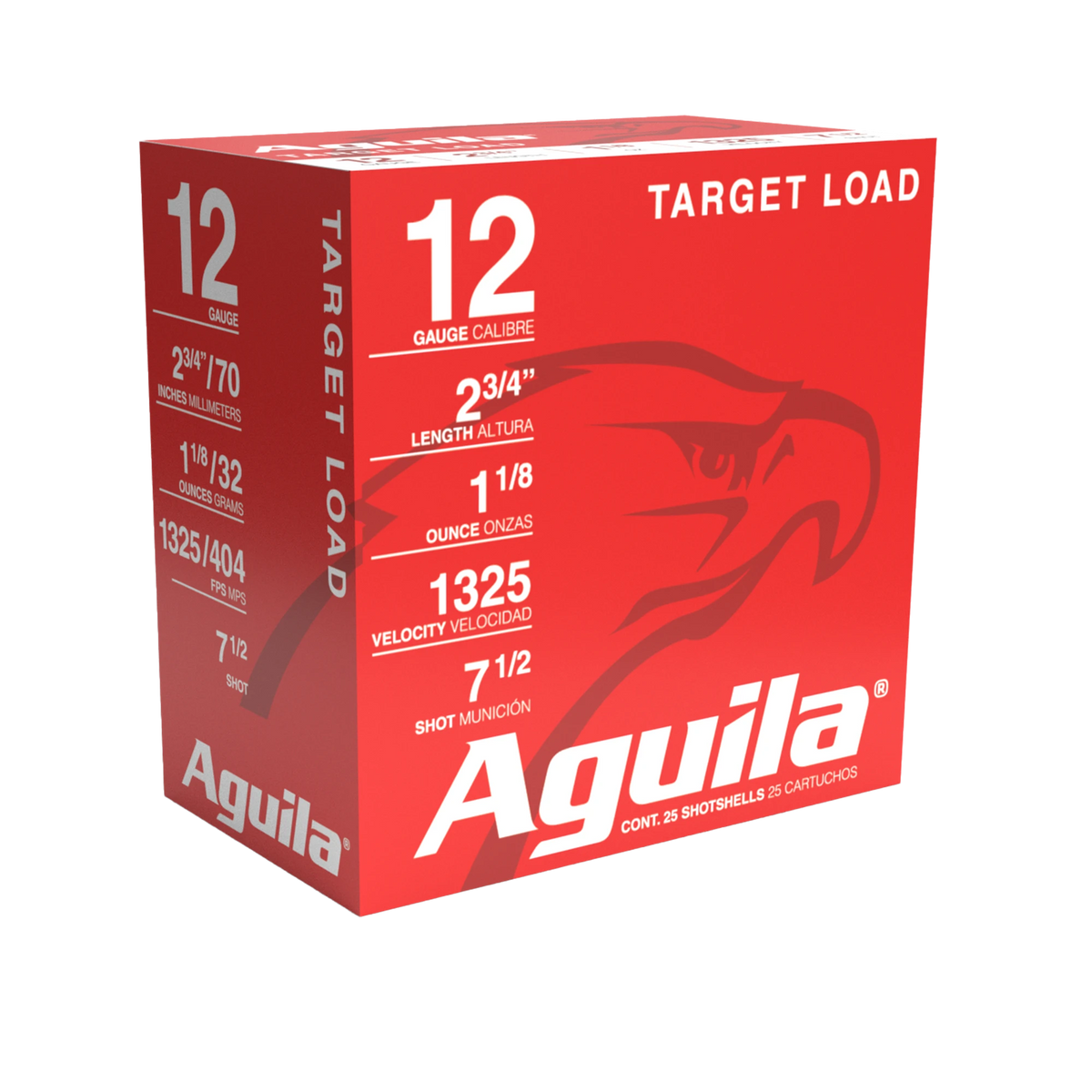 AGUILA 12G 2 3/4" 1-1/8 HV 7.5 25RD BX 10 BXS PER CS