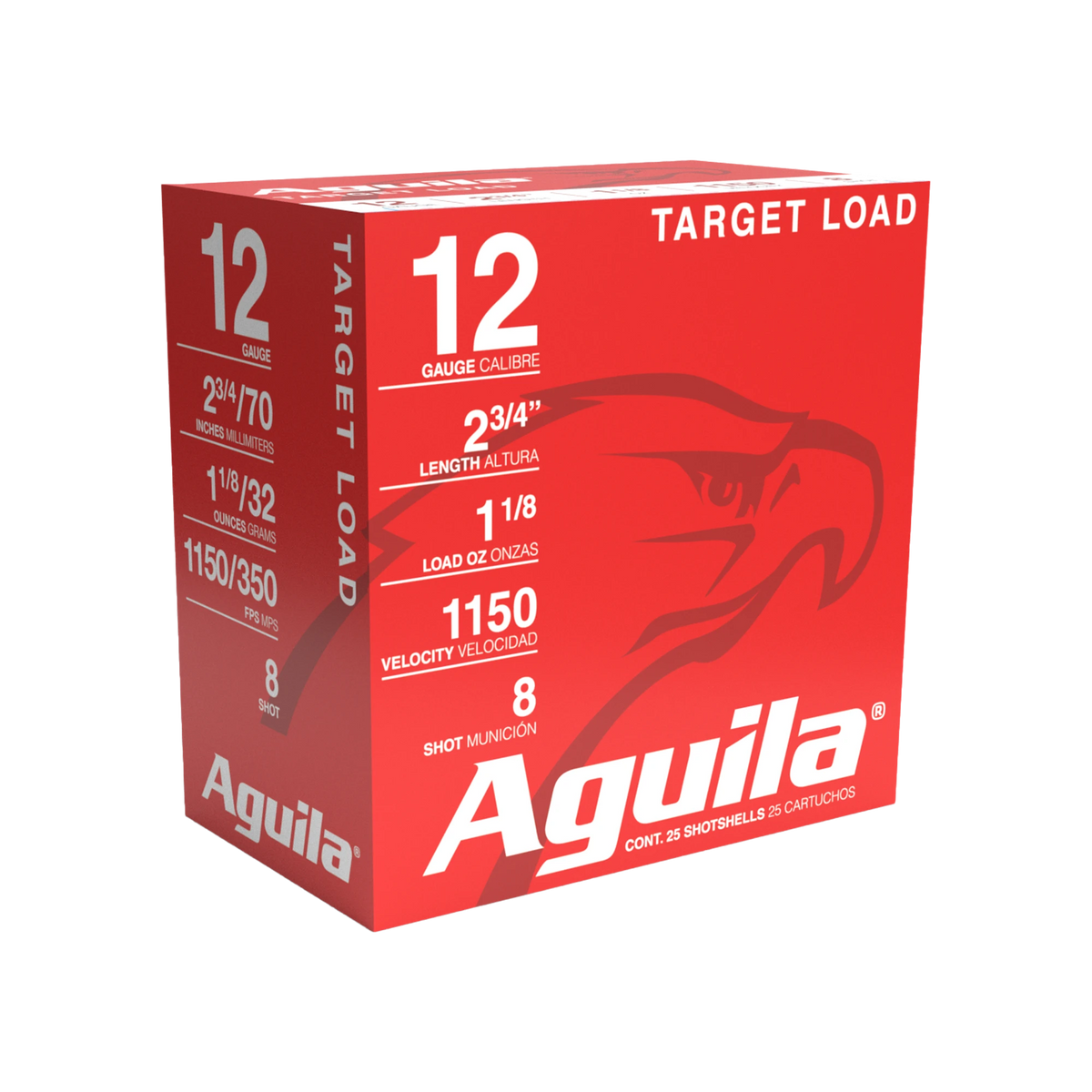 AGUILA 12GA 2 3/4" 1 1/8 LT #8 25RD BX 10 BXS PER CS