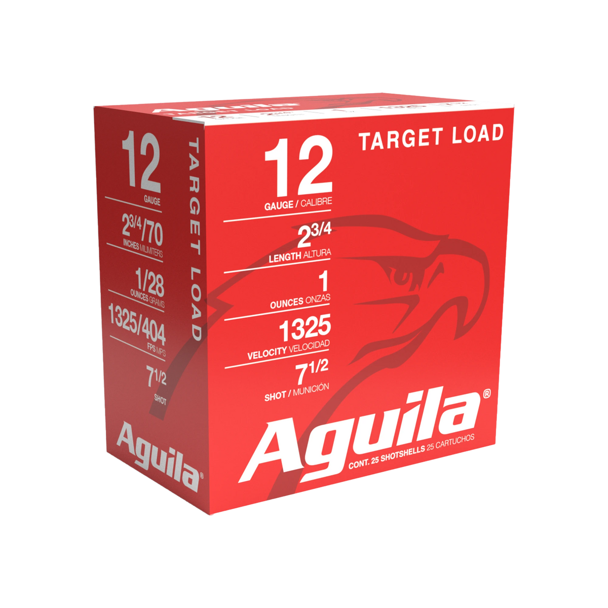AGUILA 12GA 2 3/4" HV SPT 7.5 25RD BX 10 BXS PER CS