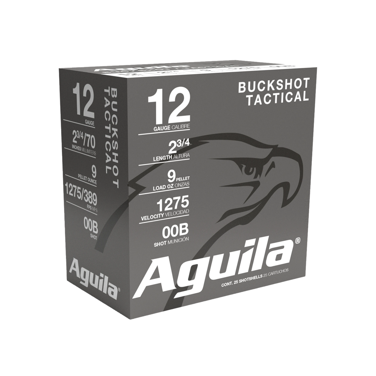 AGUILA 12GA 2 3/4" 00 BUCK 25RD BX 10 BXS PER CS