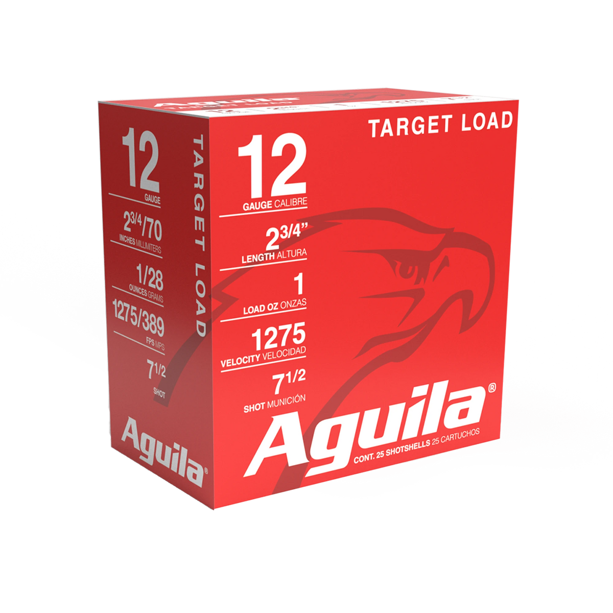 AGUILA 12GA 2 3/4" 1 OZ 7.5 25RD BX 10 BXS PER CS 1275 FPS