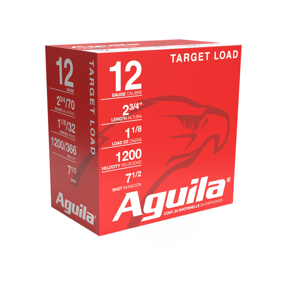 AGUILA 12G 2 3/4" 1 1/8 HV 7.5 25RD BX 10 BXS PER CS