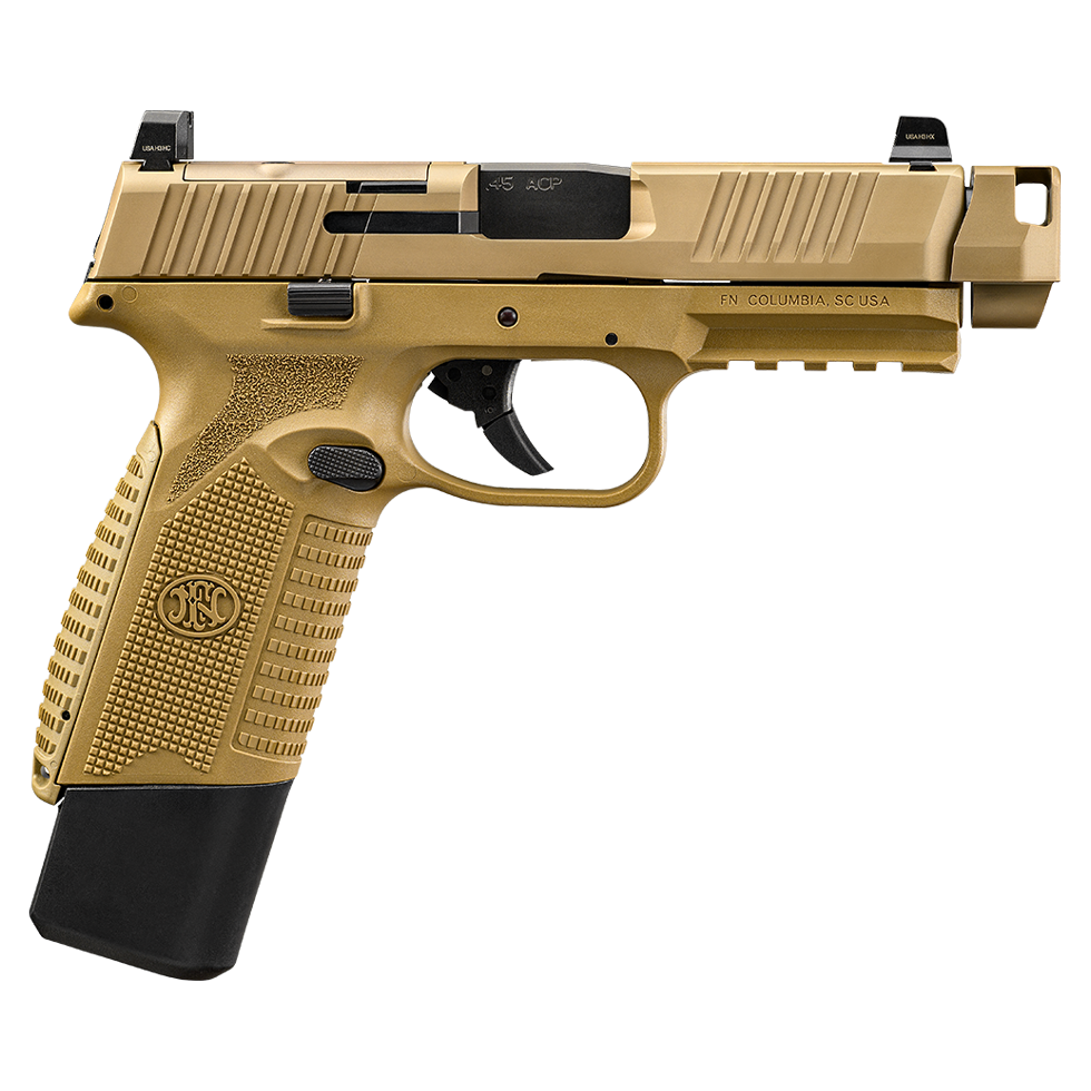 FN 545 MRD COMP 45ACP PISTOL FDE 2-15RD MAGAZINES