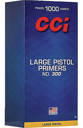 CCI 300 STD LARGE PISTOL PRIMER 100 RD/BX 10BX/BRICK 5 BRICKS/CS