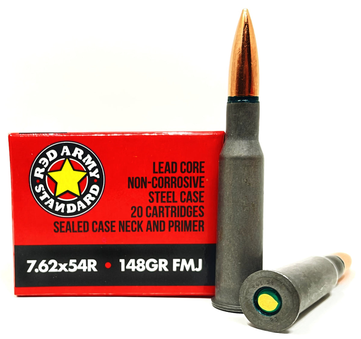 RED ARMY 7.62X54R STL CASE 148GR FMJ 20RD BX 31 BX'S PER CS