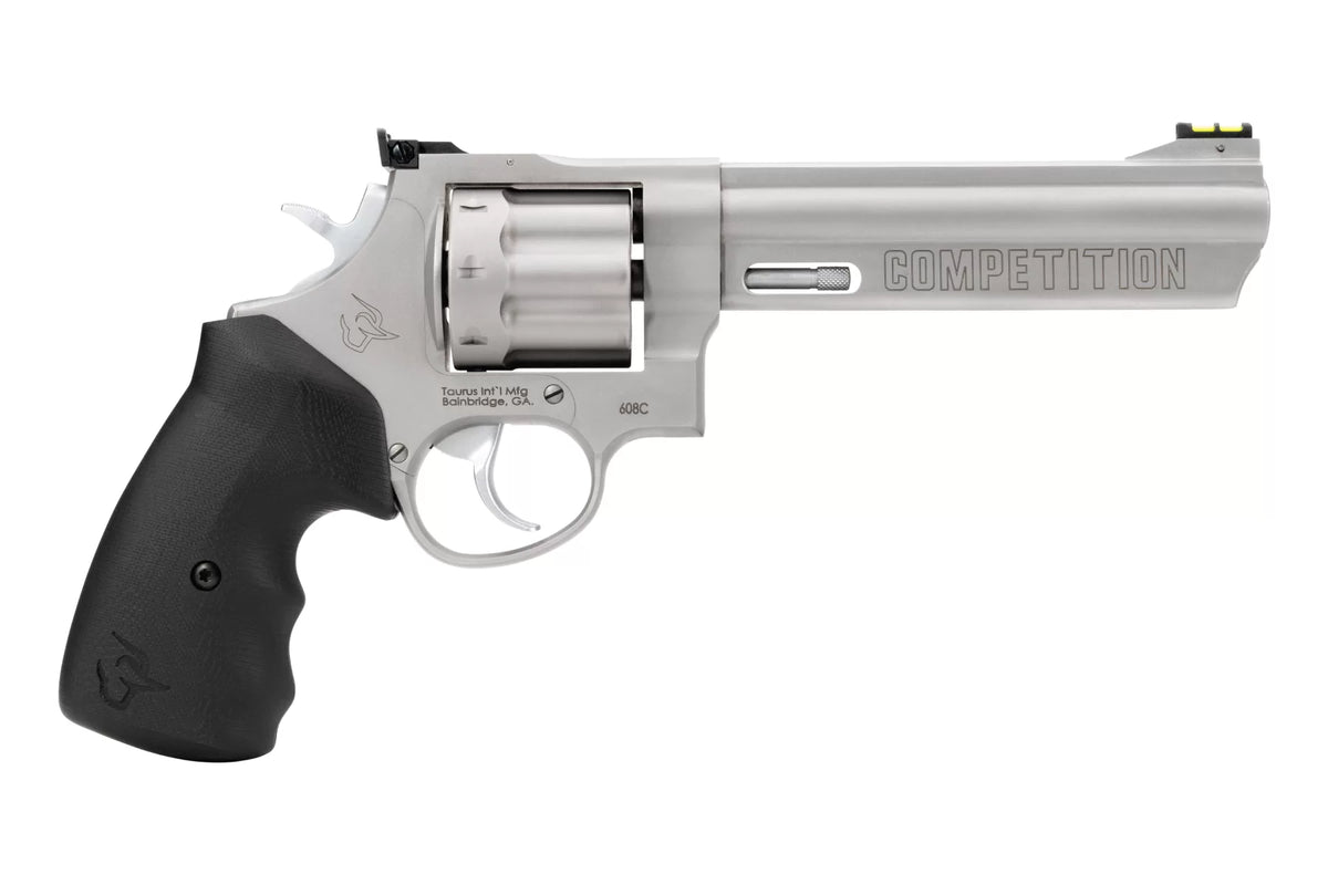 TAURUS 608 357MAG REVOLVER 6" COMPETITION STS/BLK GRIP 8RD