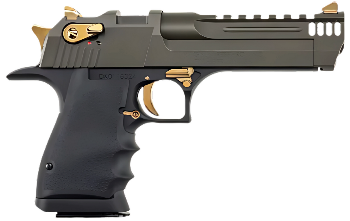 MGNM RSRCH LT WEIGHT DE357 PSTL GREEN/GOLD APPTMNTS 5" BARREL