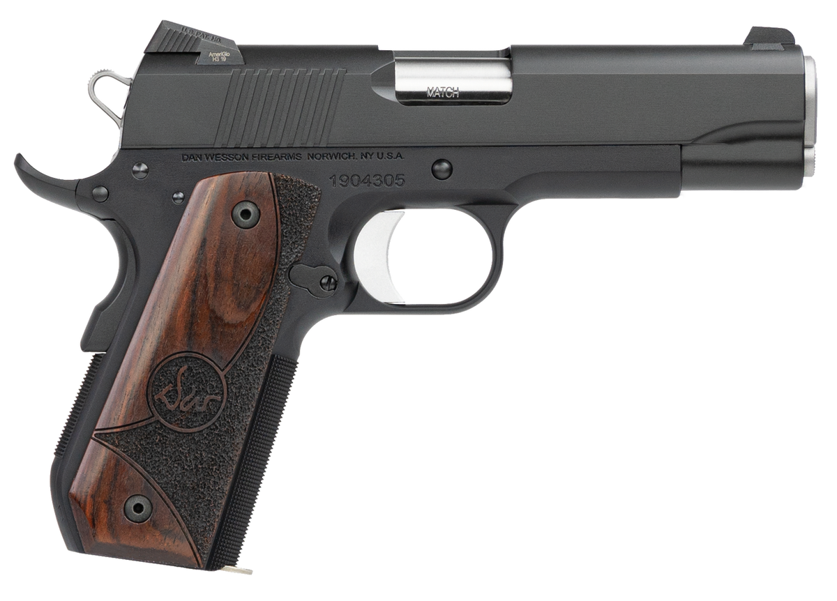 DAN WESSON GUARDIAN 9MM PISTOL 4.25" BLACK TRITIUM SIGHTS, WOOD GRIPS 9RD